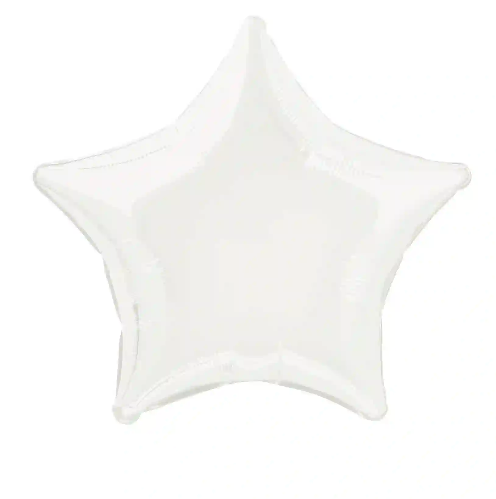 globo metalizado empacado 20 pulgadas/ 50,80 cm forma estrella blanco