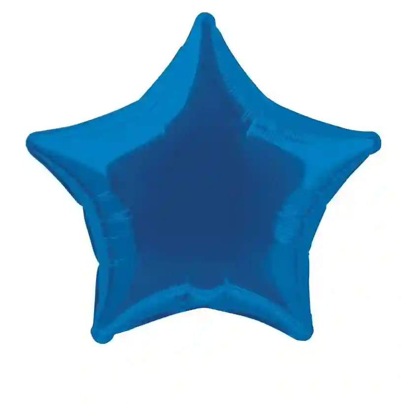 globo metalizado empacado 20 pulgadas/ 50,80 cm forma estrella azul marino