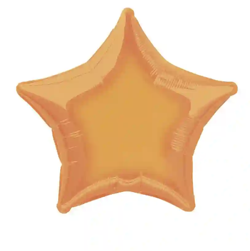 Bulk metallic balloon 20 inches/ 50.80 cm Orange star form