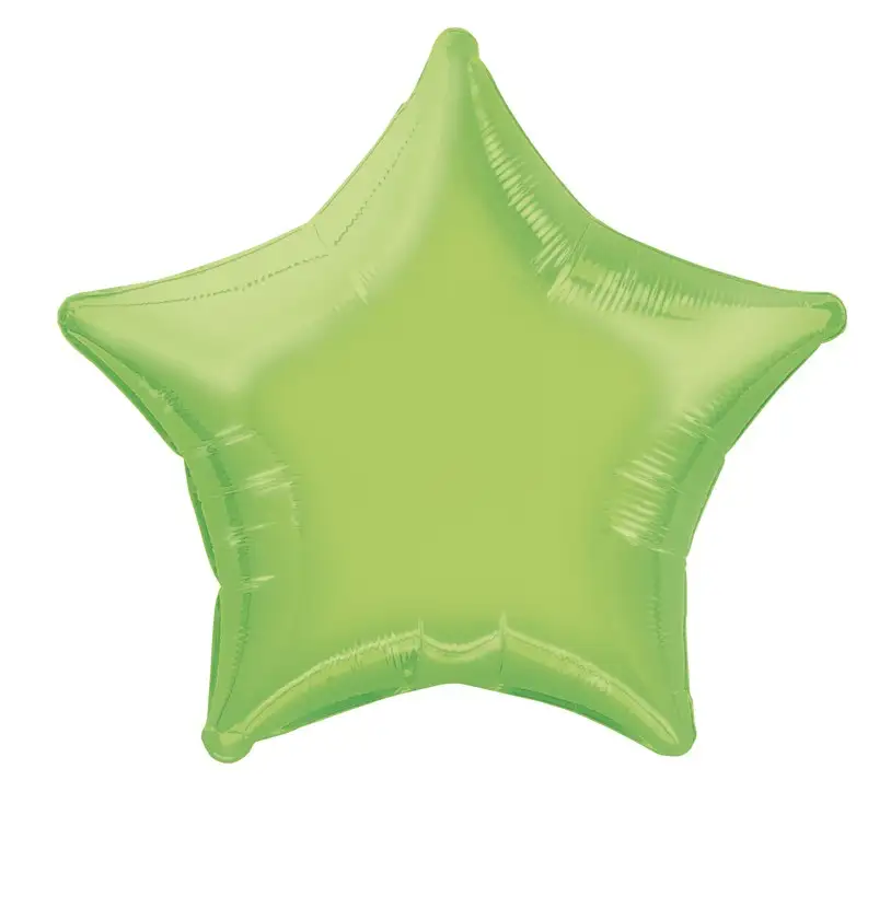 globo metalizado empacado 20 pulgadas/ 50,80 cm forma estrella verde lima