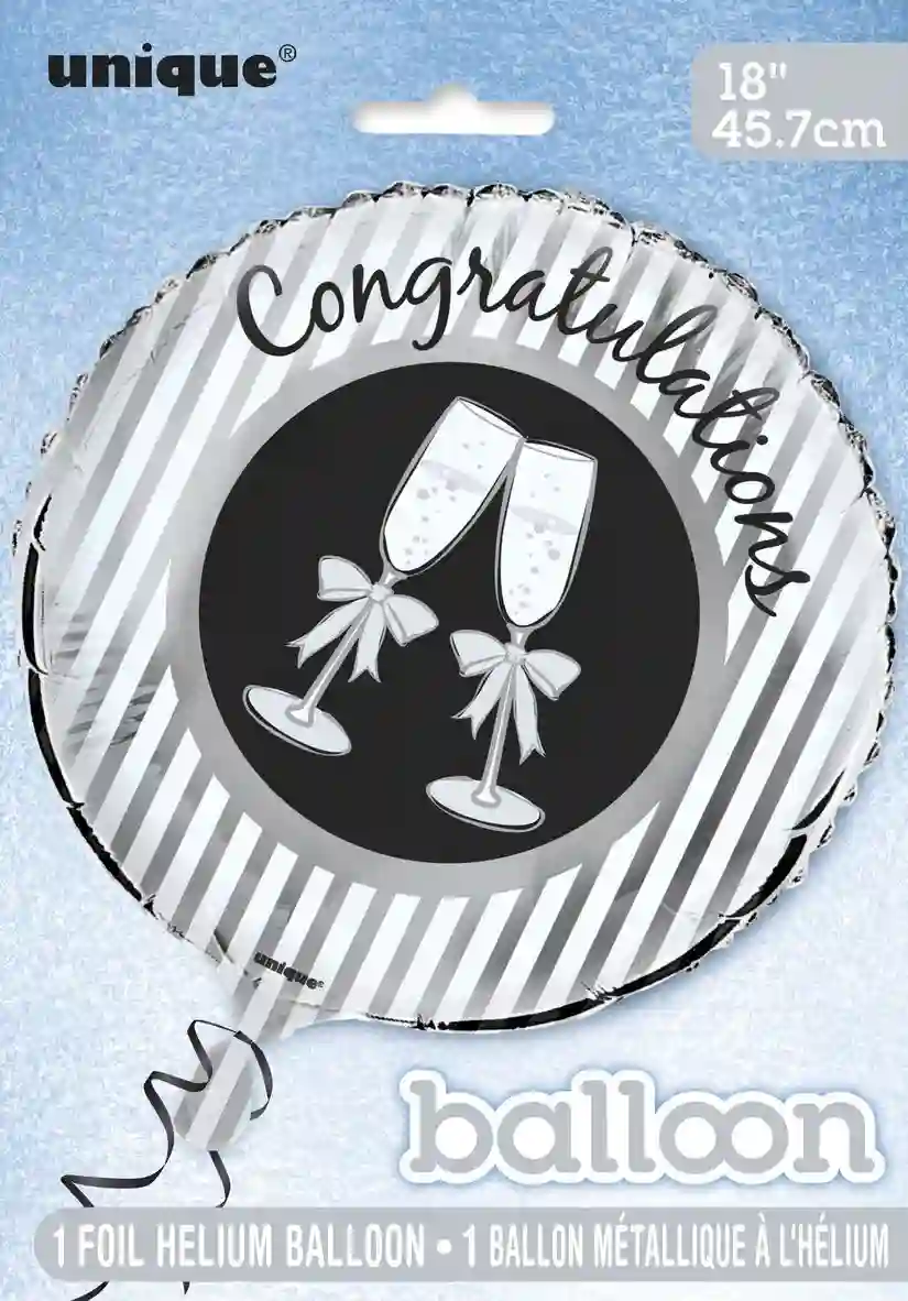 18 -inch packed metallic balloon / 45.72 cm congrats packed