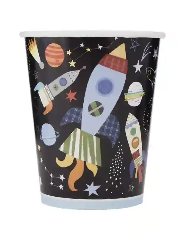 8 vasos de carton 26,6 cl espacio