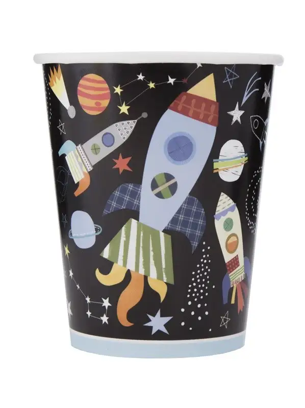 8 vasos de carton 26,6 cl espacio