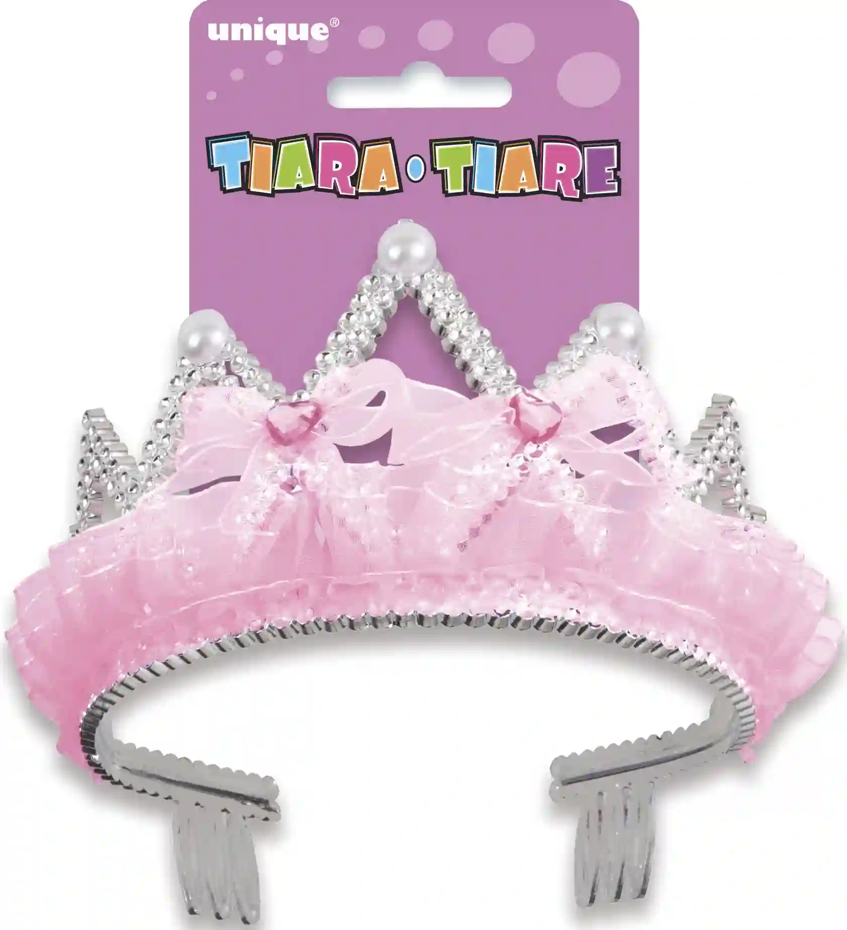 diadema con cinta rosa