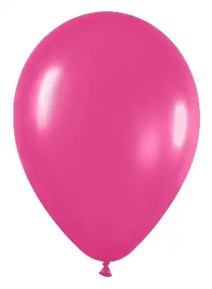 Globo Latex R12 Sempertex Metal Fucsia 30cm En Bolsa De 10 Unidades