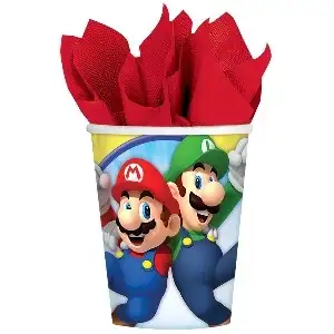 Vasos Super Mario-Vasos de papel de 266ml