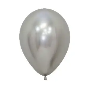 Globo Latex R12 Sempertex Reflex Plata 30cm bolsa de 10 unidades
