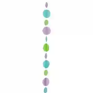 Cola para Globo Circulos Púrpura y Turquesa - 1,2m