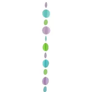 Cola para Globo Circulos Púrpura y Turquesa - 1,2m