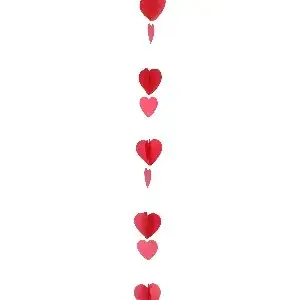 Cola para Globo Corazones Rojos, rosa y Blancos - 1,2m