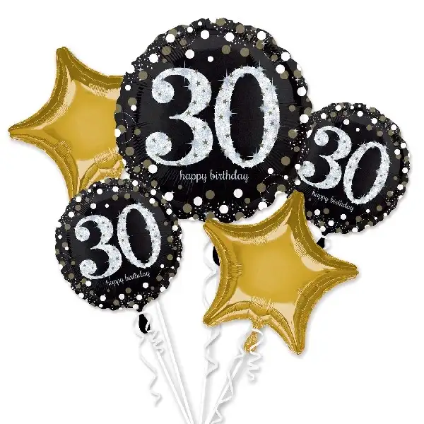 Bouquet of 30 Birthday Birthday Balloon in Celebration Sparkling
