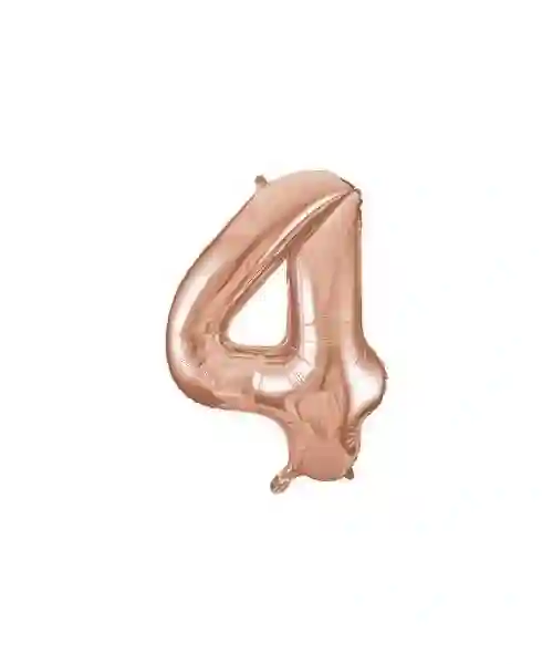 86 cm numeral balloon packed pink gold - 4