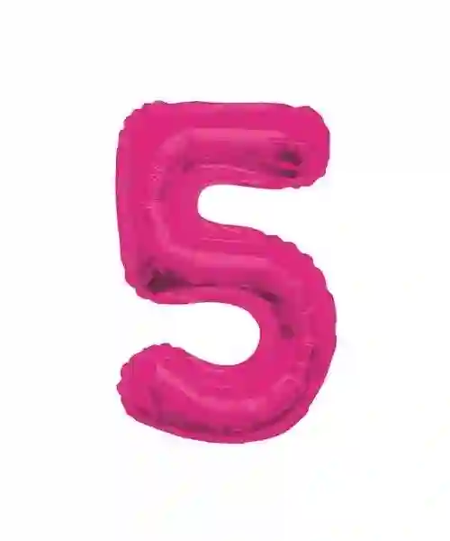 86 cm numeral balloon packed fuchsia- 5