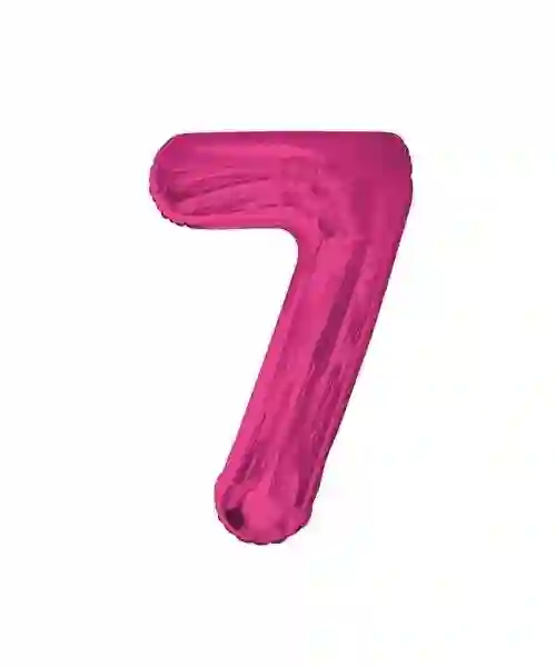 86 cm numeral balloon packed fuchsia- 7