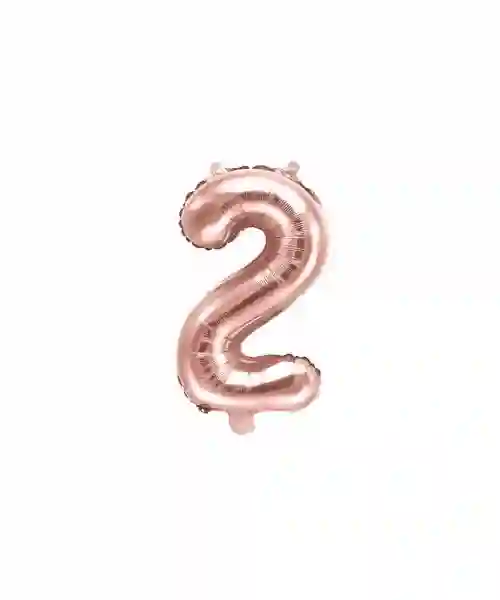35 cm numeral balloon packed pink gold - 2