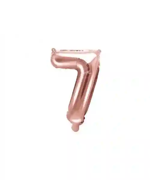 35 cm numeral balloon packed pink gold - 7