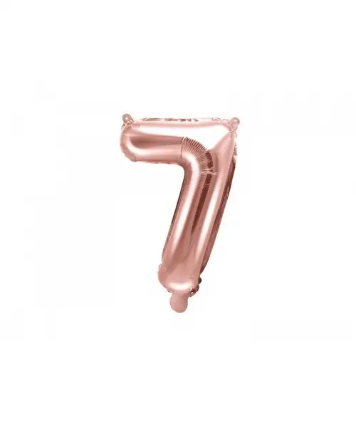 35 cm numeral balloon packed pink gold - 7