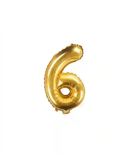 35 cm numeral balloon packed gold - 6