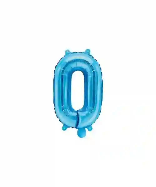 35 cm numeral balloon packed blue - 0