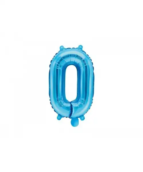 35 cm numeral balloon packed blue - 0
