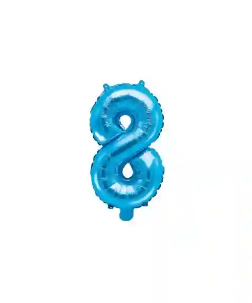 35 cm numeral balloon packed blue - 8