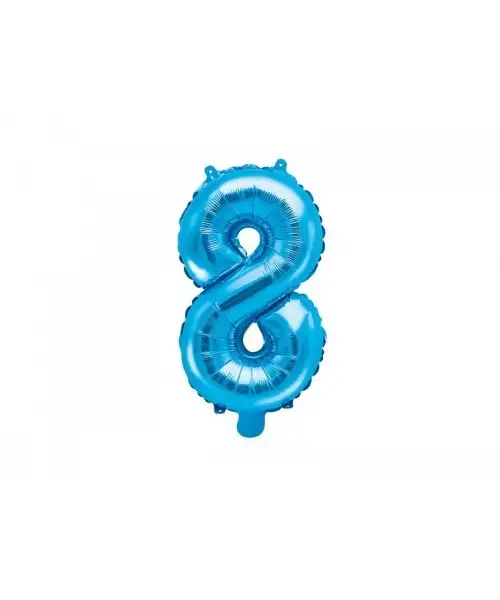 35 cm numeral balloon packed blue - 8