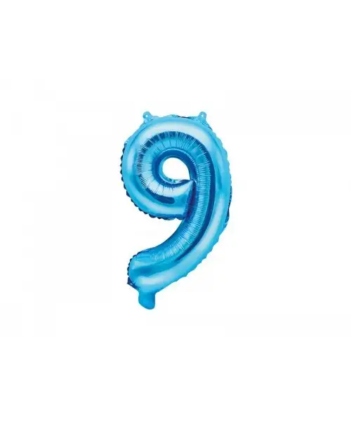 35 cm numeral balloon packed blue - 9
