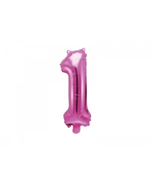 35 cm numeral balloon packed fuchsia - 1