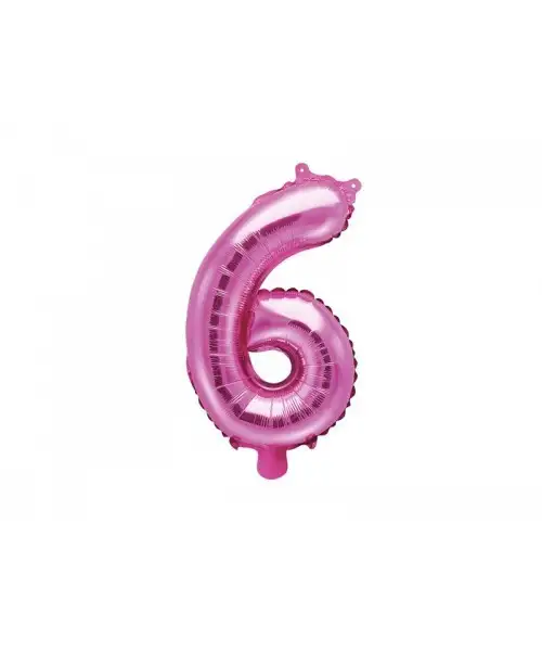 35 cm numeral balloon packed fuchsia - 6