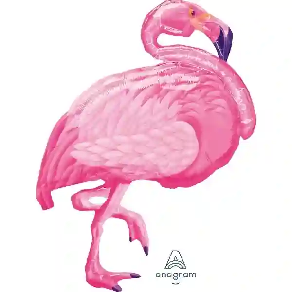 Pink flamenco superform balloon - Metalized balloon 88cm
