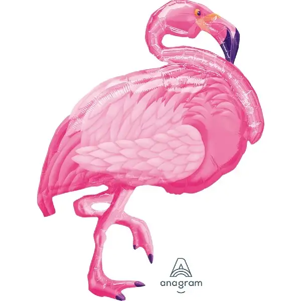 Pink flamenco superform balloon - Metalized balloon 88cm