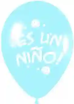 Globo Latex R12 Sempertex Fashion Solido Azul Es Un Niño 30cm