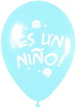 Globo Latex R12 Sempertex Fashion Solido Azul Es Un Niño 30cm