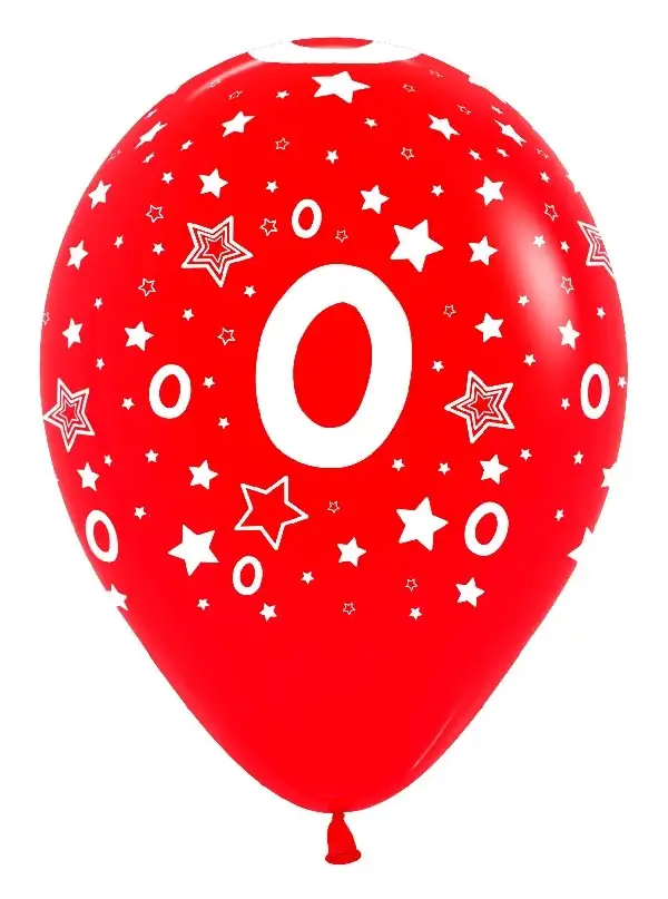 Latex R2PERTEX Balloon assorted colors number or 30cm