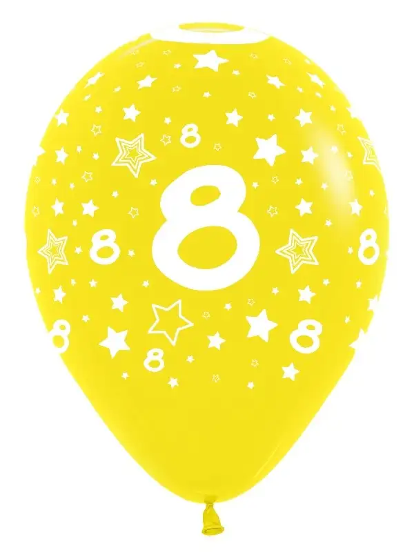 Globo Latex R12 Sempertex Surtido Colores Numero 8 30cm