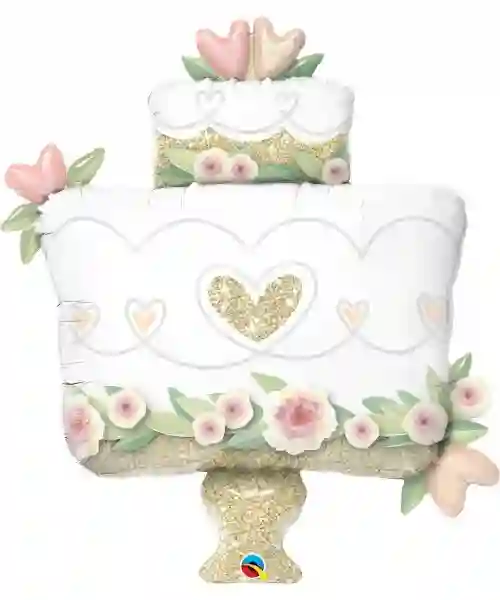 Balloon 41 in. (104.1cm) Gold Gold Wedding Form