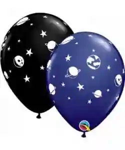 Latex 11 in. (27.9cm) Navy blue and celestial fun - 10 units