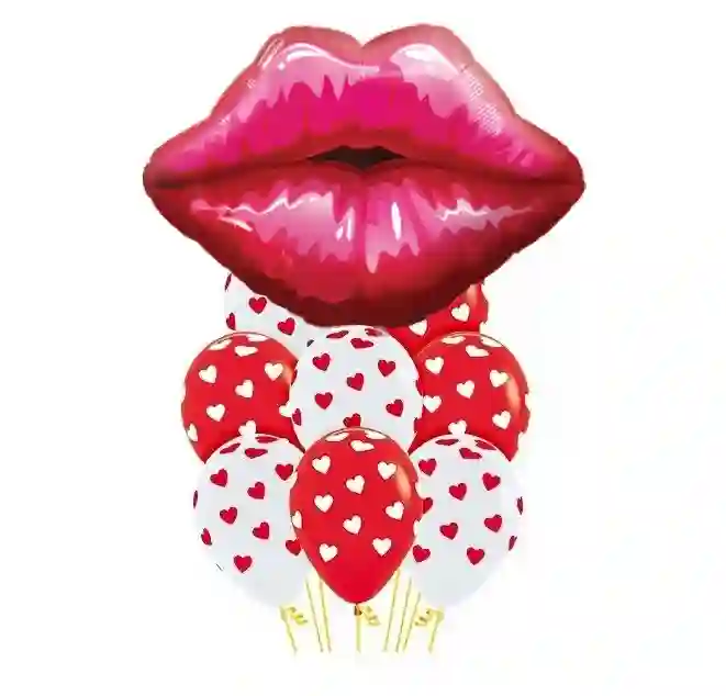 Ramo de globos San Valentin Labios