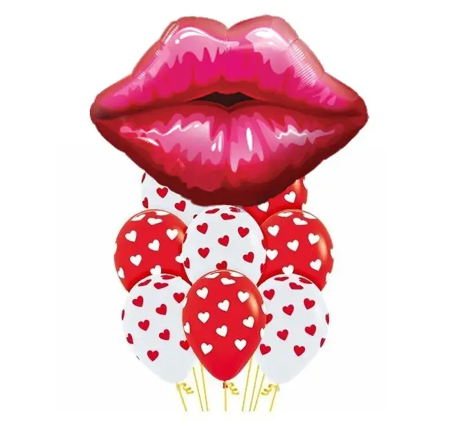 Ramo de globos San Valentin Labios