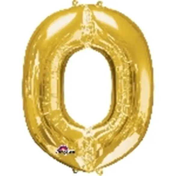 Letter or giant, gold color balloon.