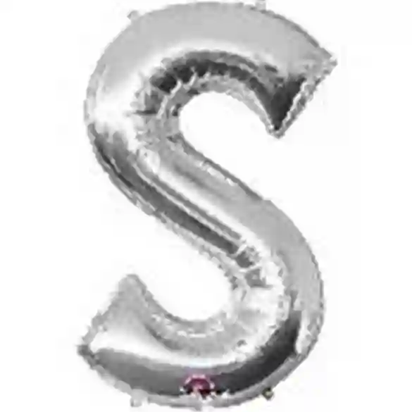 Silver Lyrics S Mini Balloon.