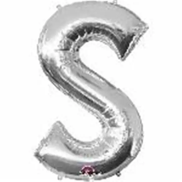 Silver Lyrics S Mini Balloon.