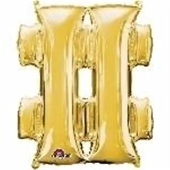 Gold mini pad symbol balloon.