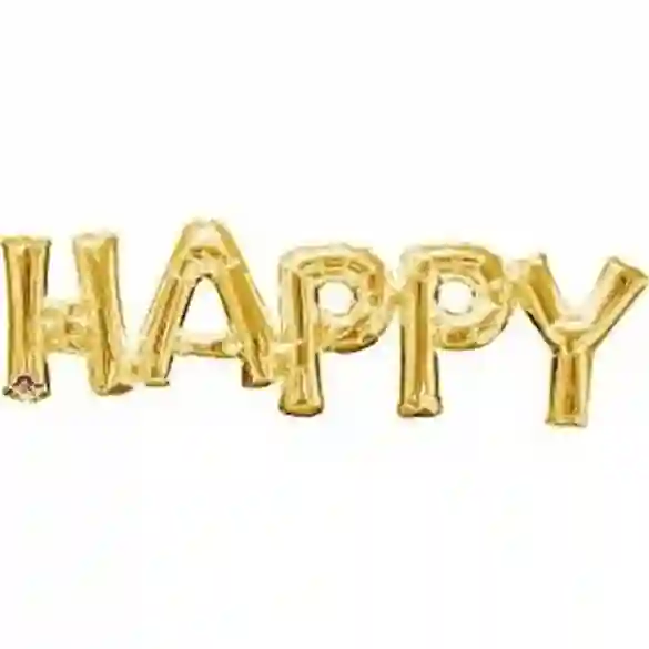 Gold phrase balloon