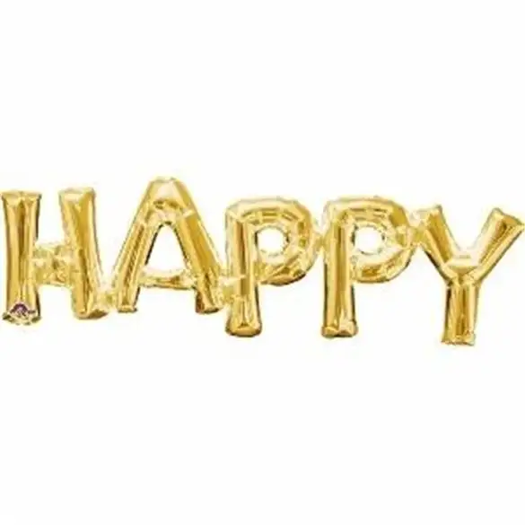 Gold phrase balloon