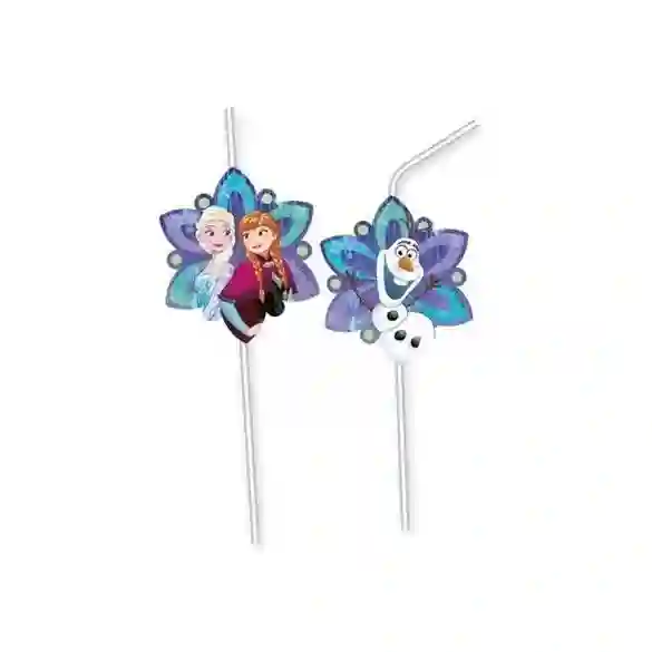 Pajitas Frozen Snowflakes