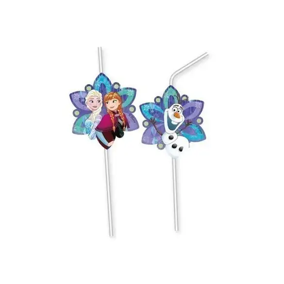 Pajitas Frozen Snowflakes
