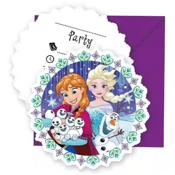 Invitaciones Frozen Showflakes