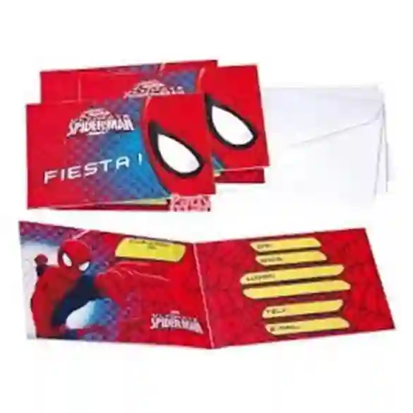 Invitaciones (6) Spiderman Ultimate