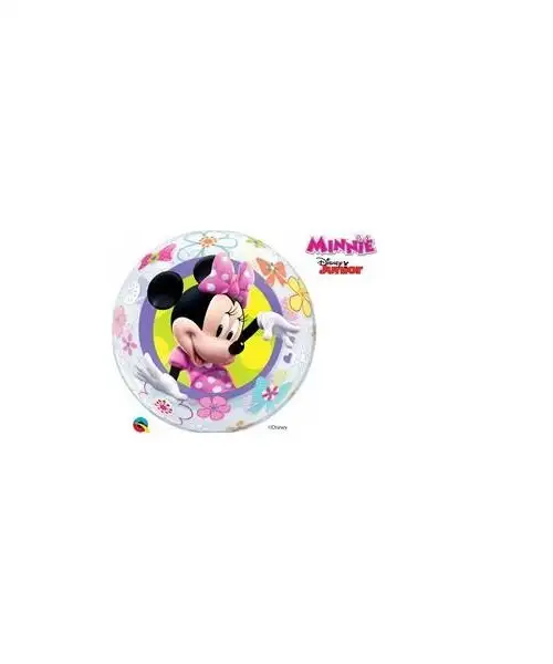 Bubble balloon 22 in. (55.8cm) Simple Minnie Mouse Bow-tile